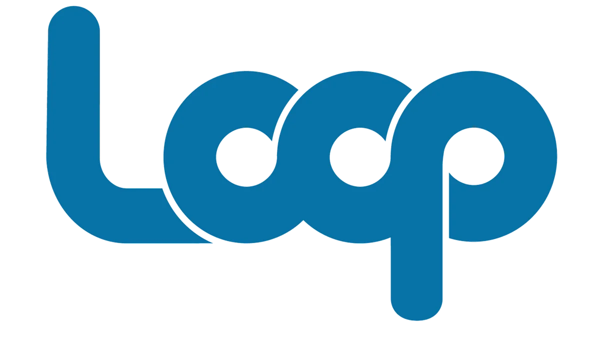The Loop logo, its two o's drawn as linked circles